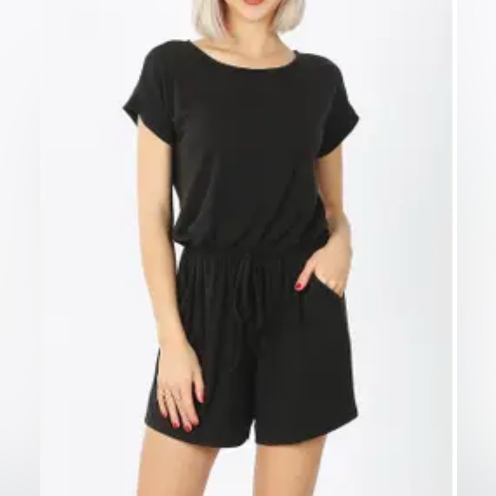 Zenana Outfitters Black Romper